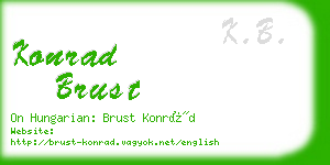 konrad brust business card